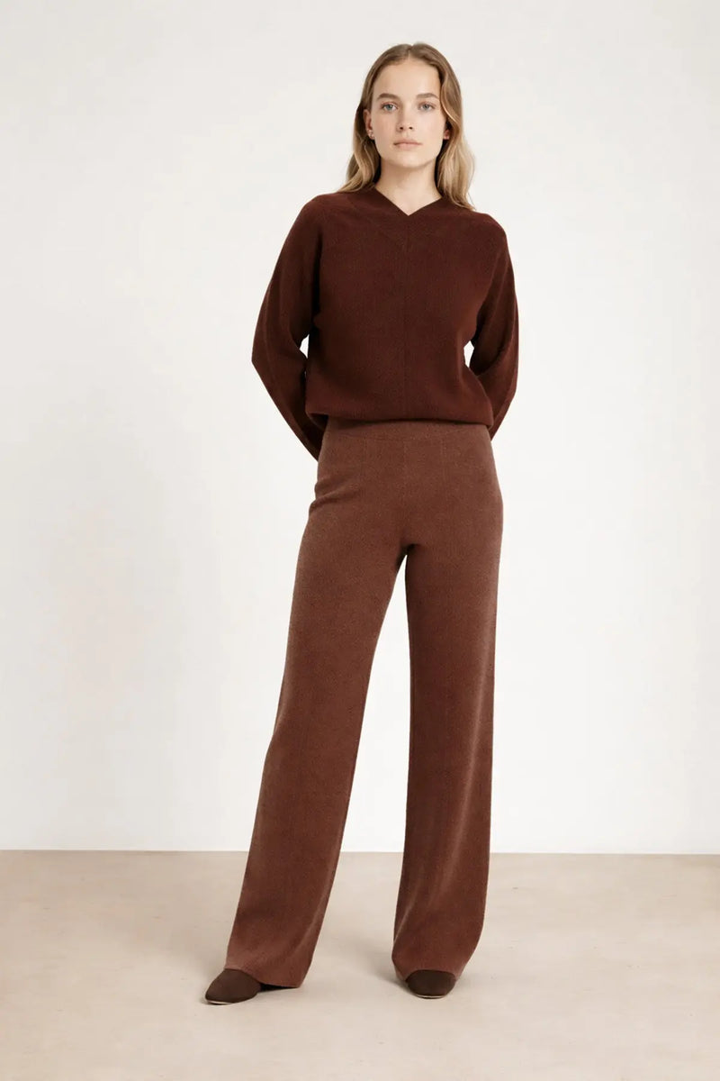 Kahverengi Bol Paça Kadın Pantolon - Mısırlı 1951