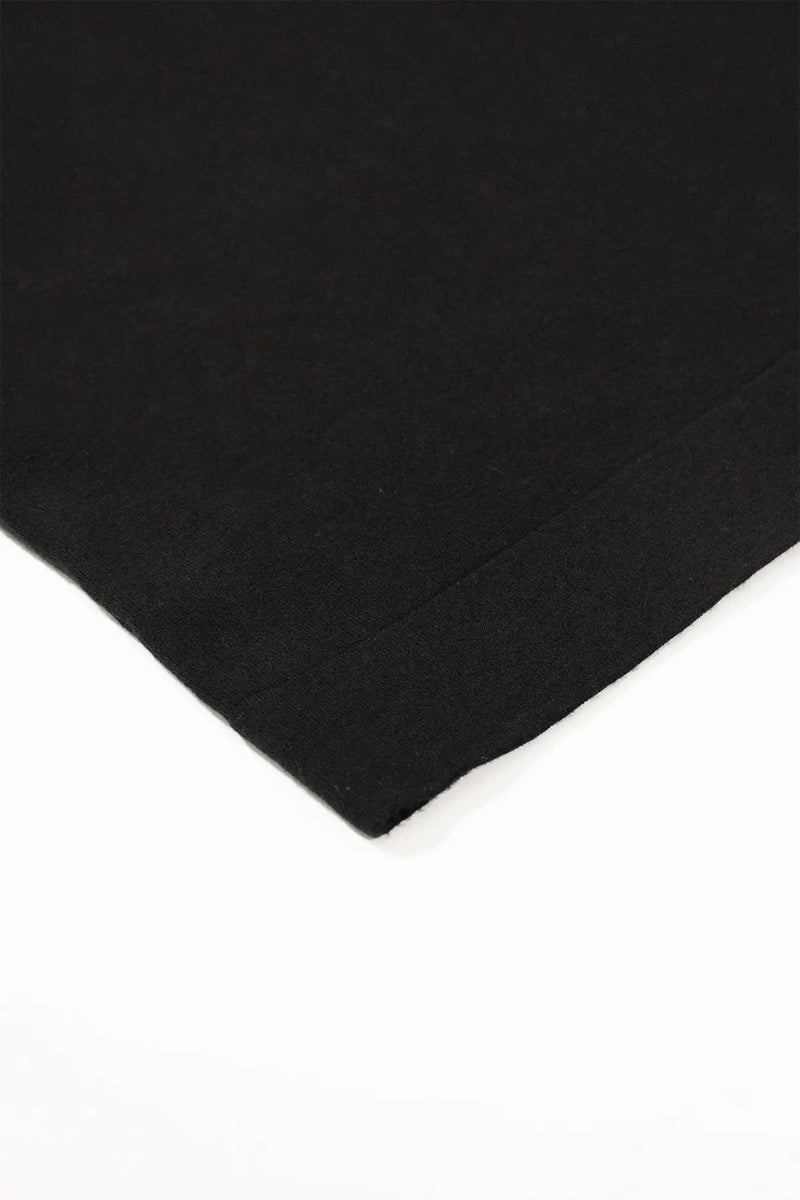 Siyah Kolsuz U Yaka Kadın Atlet