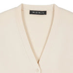 Ekru Düğme Detaylı Kadın Hırka  Mısırlı 1951