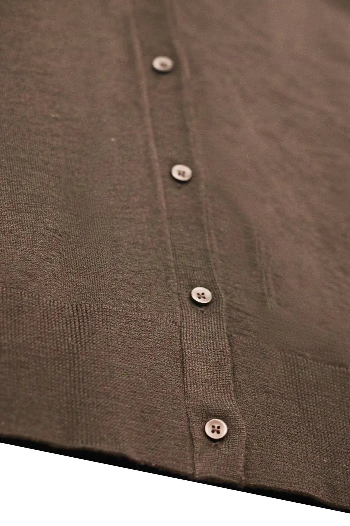 Kahverengi Düğme Detaylı Kadın Hırka  Mısırlı 1951