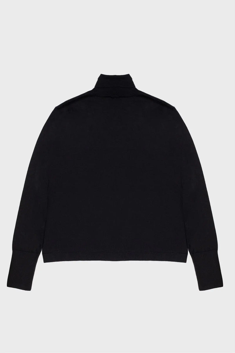 Siyah Balıkçı Yaka Kadın Kazak  Mısırlı 1951