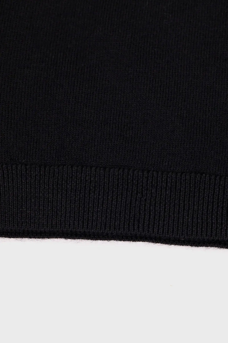 Siyah Balıkçı Yaka Kadın Kazak  Mısırlı 1951