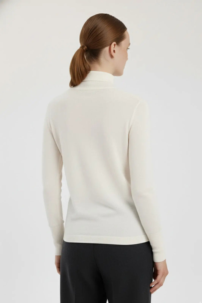 Ekru Balıkçı Yaka Kadın Kazak  Mısırlı 1951