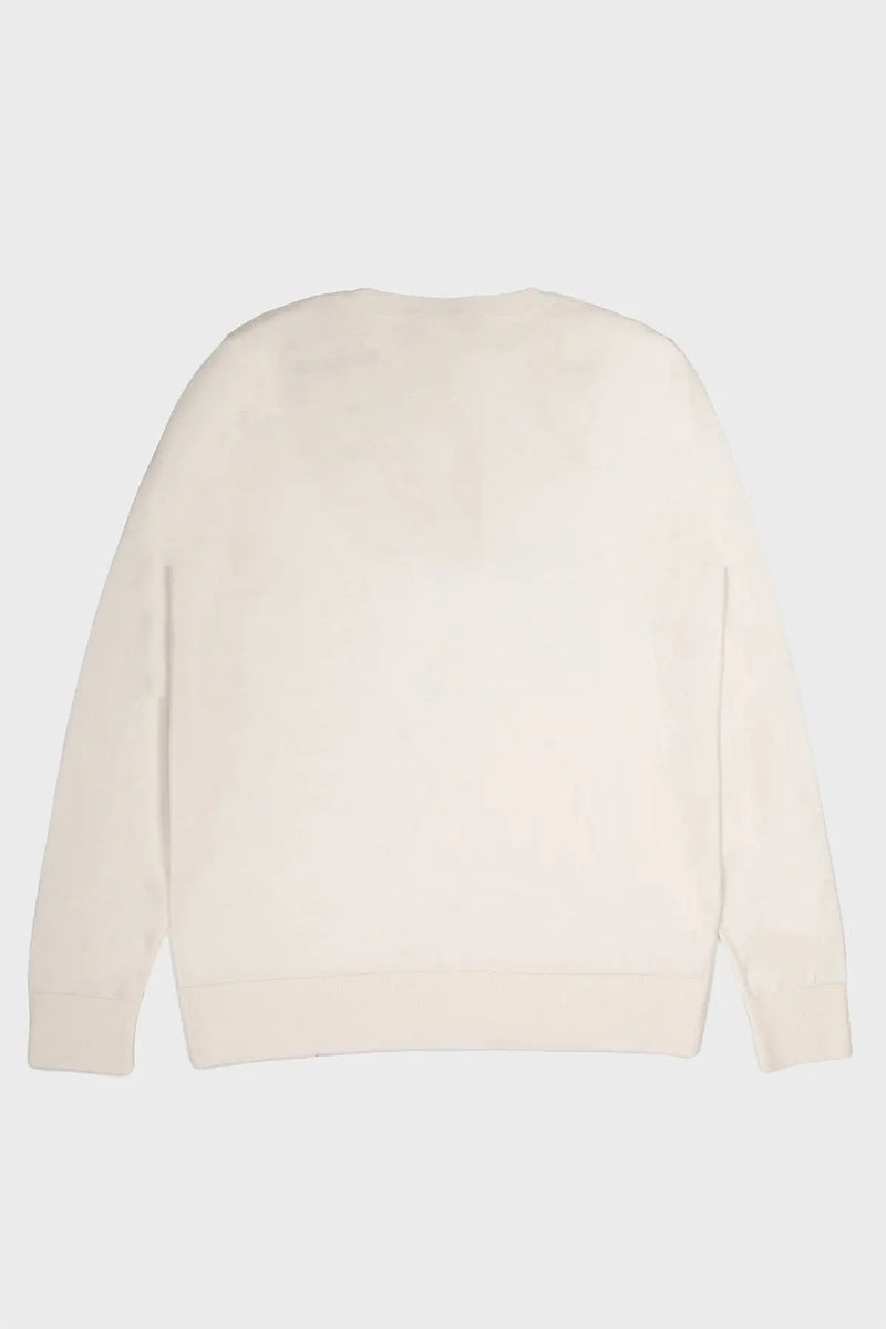 Ekru Uzun Kollu V Yaka Kadın Kazak  Mısırlı 1951