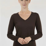 Kahverengi Uzun Kollu V Yaka Kadın Kazak  Mısırlı 1951