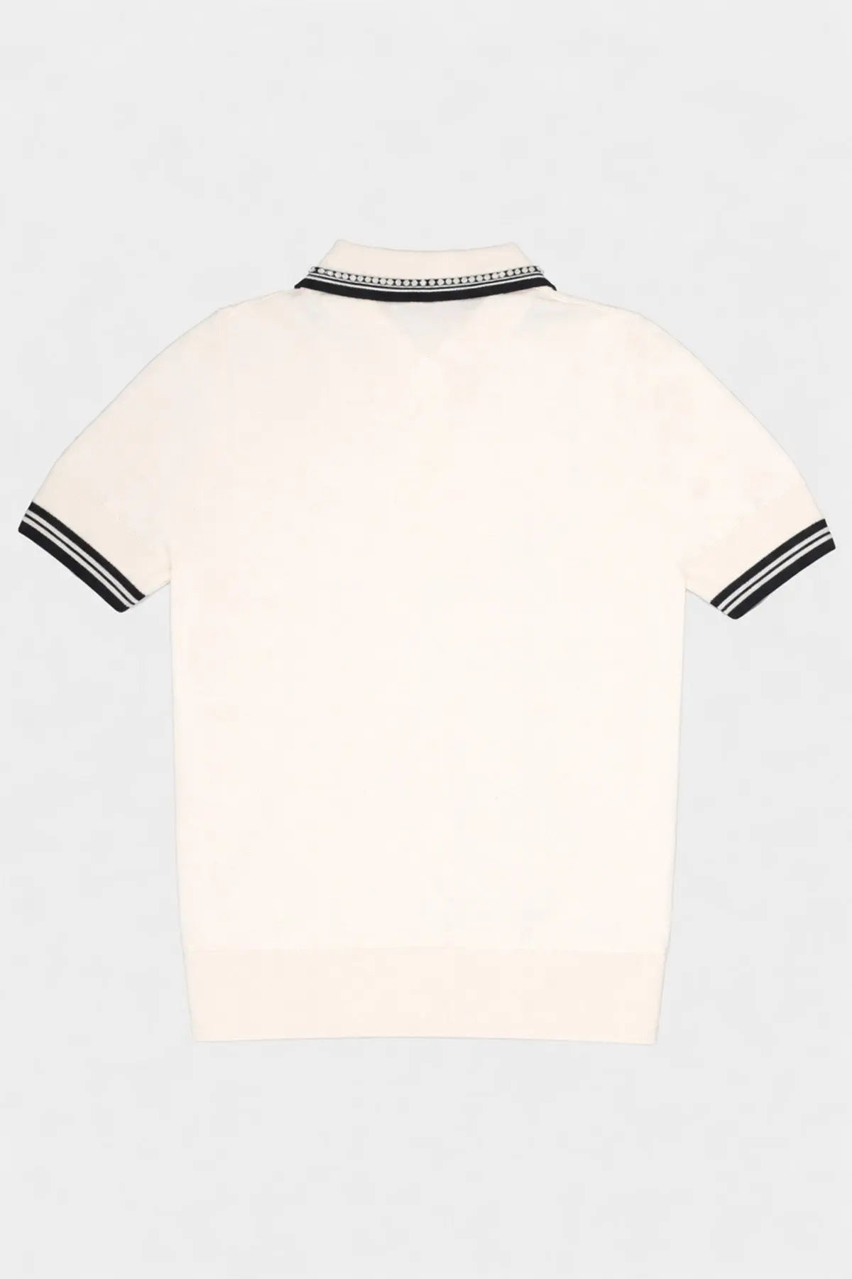 Ekru Siyah Polo Yaka İncili Kadın Kazak  Mısırlı 1951