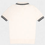 Ekru Siyah Polo Yaka İncili Kadın Kazak  Mısırlı 1951