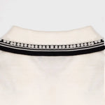 Ekru Siyah Polo Yaka İncili Kadın Kazak  Mısırlı 1951