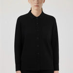 Siyah Cep Detaylı Triko Kadın Gömlek  Mısırlı 1951