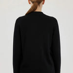 Siyah Cep Detaylı Triko Kadın Gömlek  Mısırlı 1951