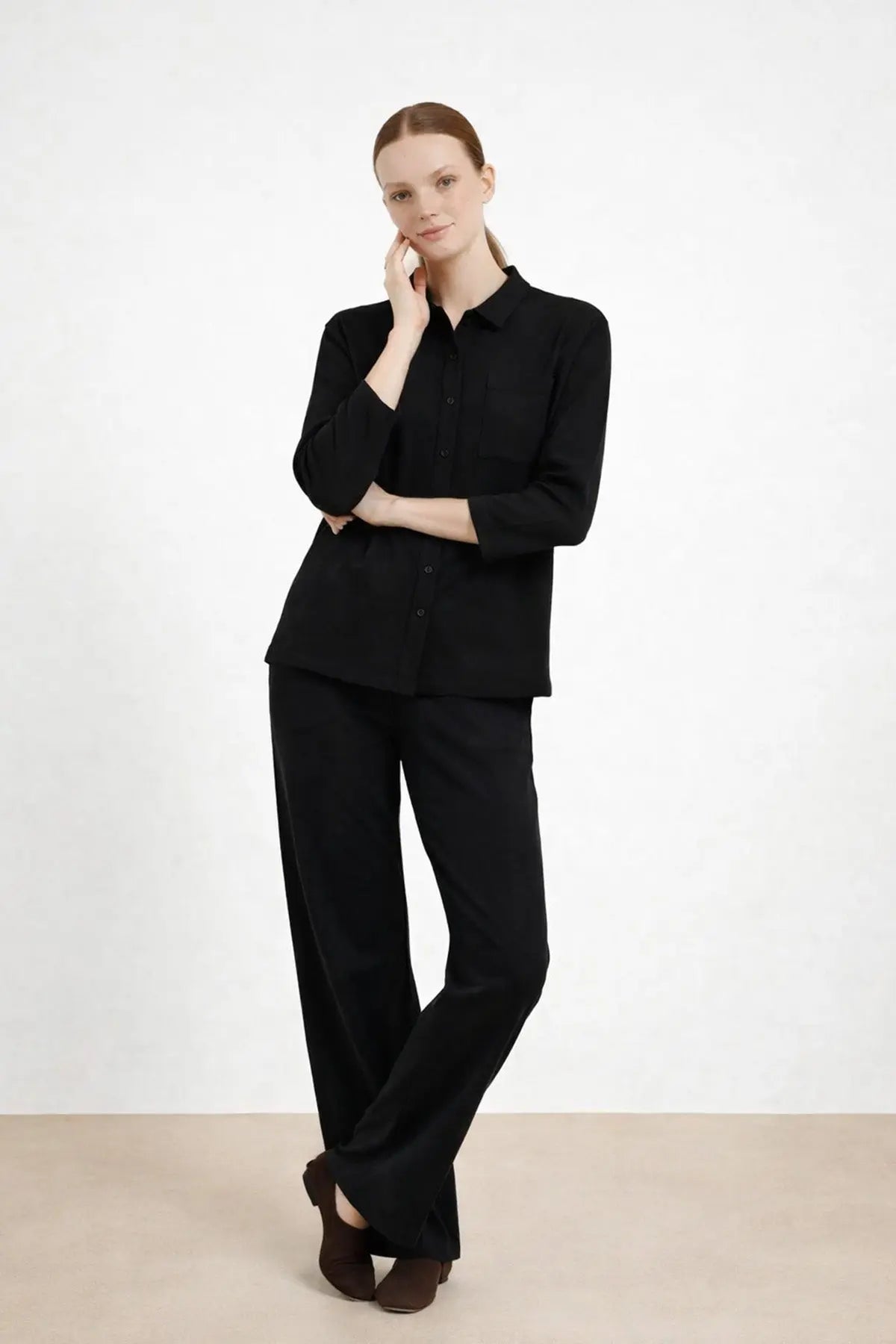 Siyah Cep Detaylı Kadın Pantolon - Mısırlı 1951