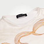 Ekru Soyut Desenli İpek Bluz  Mısırlı 1951