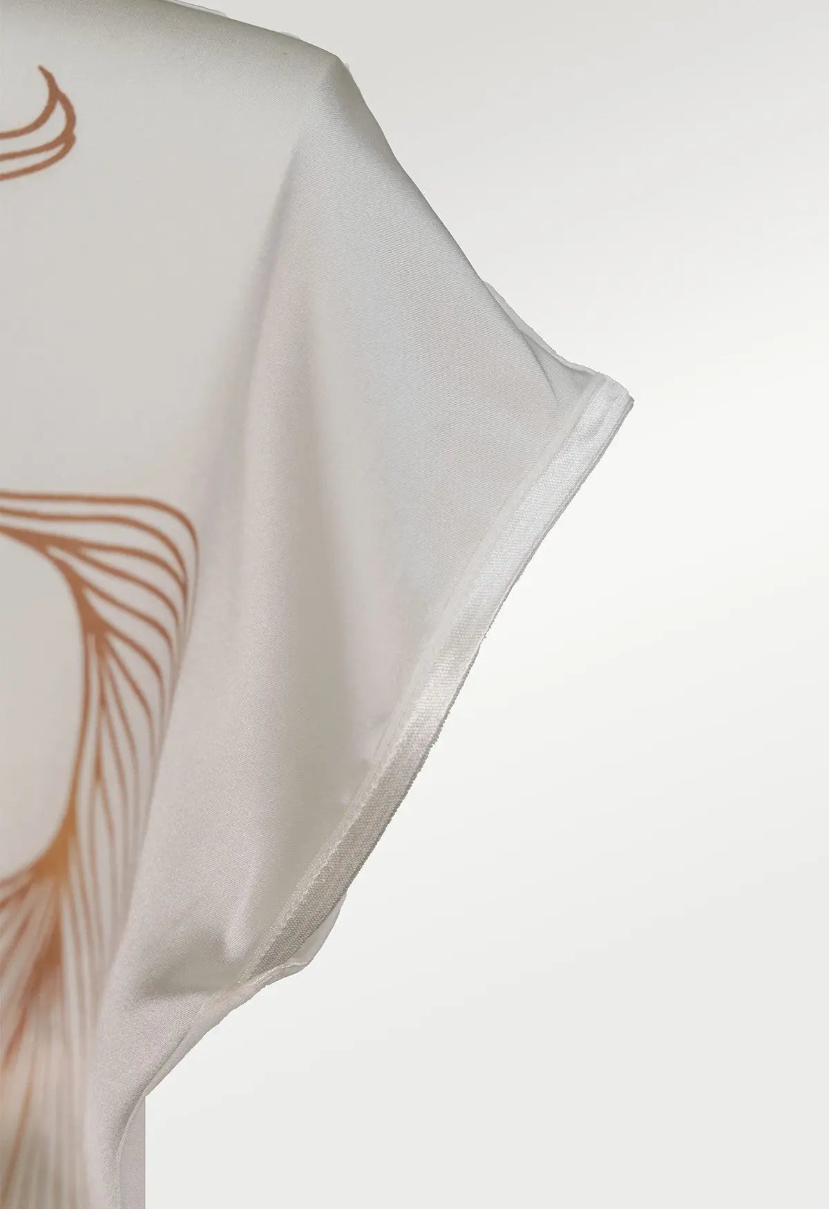 Ekru Soyut Desenli İpek Bluz  Mısırlı 1951