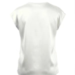 Ekru Soyut Desenli İpek Bluz  Mısırlı 1951