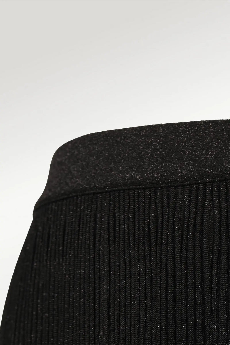 Siyah Sim Detaylı Pliseli Etek - Mısırlı 1951