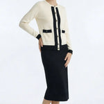 Siyah Arkası Yırtmaçlı Midi Etek  Mısırlı 1951