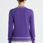 Mor Lila V Yaka Kadın Kazak  Mısırlı 1951