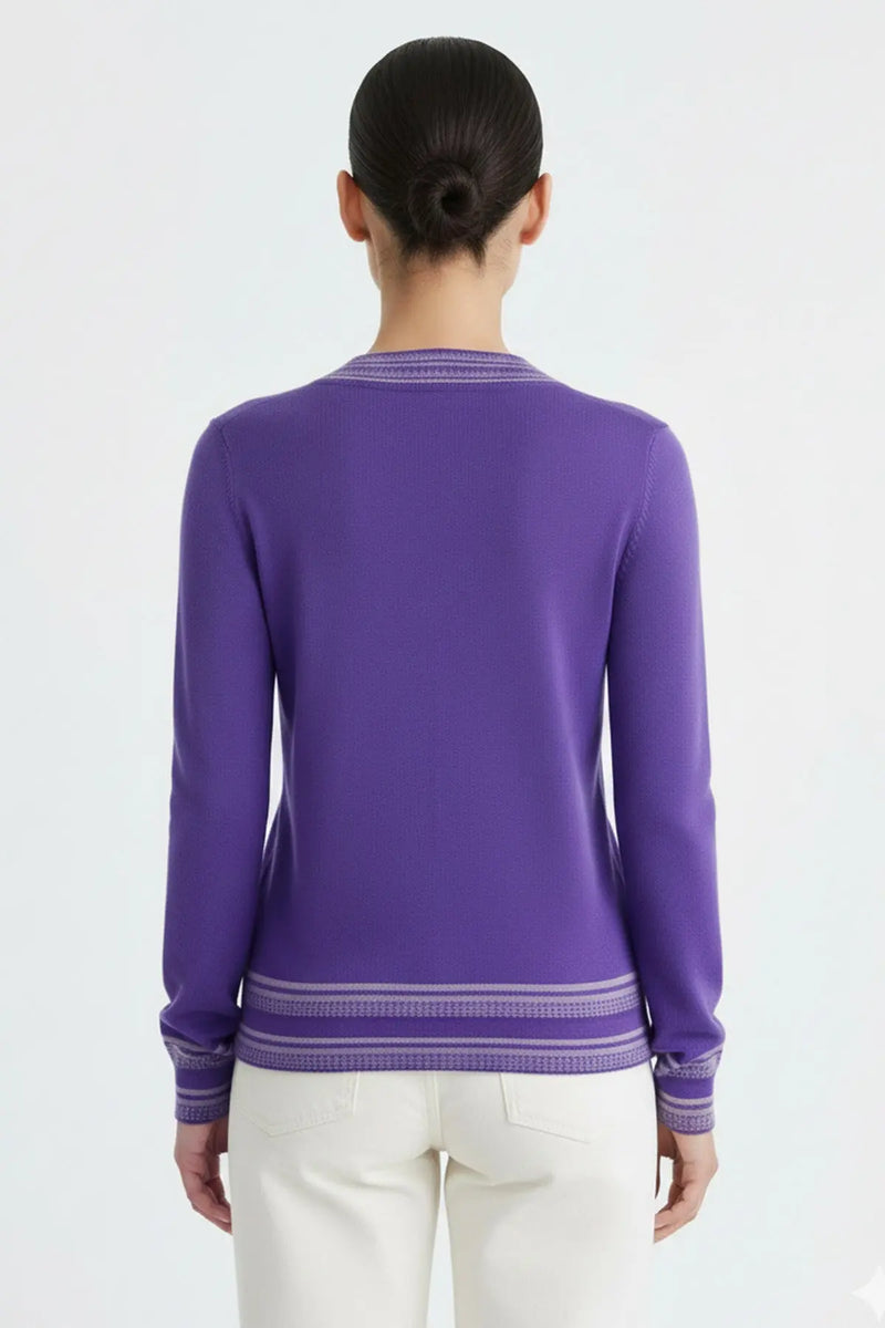 Mor Lila V Yaka Kadın Kazak  Mısırlı 1951