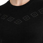 Siyah Ajur Detaylı Kadın Kazak  Mısırlı 1951