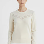 Ekru Ajur Detaylı Kadın Kazak  Mısırlı 1951