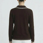 Kahverengi Ekru Biyeli Kadın Kazak  Mısırlı 1951