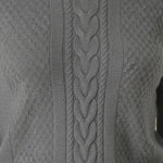 Antrasit Saç Örgü Desenli Kadın Kazak  Mısırlı 1951