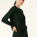 Nefti Yeşili Saç Örgü Desenli Kadın Kazak  Mısırlı 1951