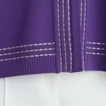 Mor Lila Şeritli Kadın Hırka  Mısırlı 1951