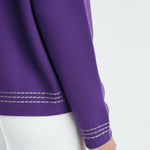 Mor Lila Şeritli Kadın Hırka  Mısırlı 1951