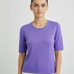 Mor Kısa Kollu Triko Bluz  Mısırlı 1951