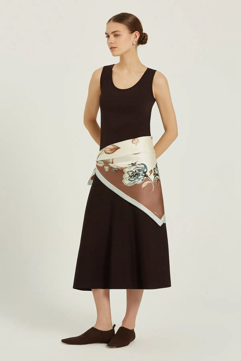 Acı Kahve U Yaka Kolsuz Kadın Atlet  Mısırlı 1951