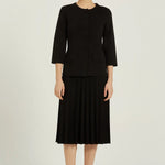 Siyah Truvakar Kollu Düğmeli Kadın Ceket  Mısırlı 1951