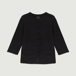 Siyah Truvakar Kollu Düğmeli Kadın Ceket  Mısırlı 1951