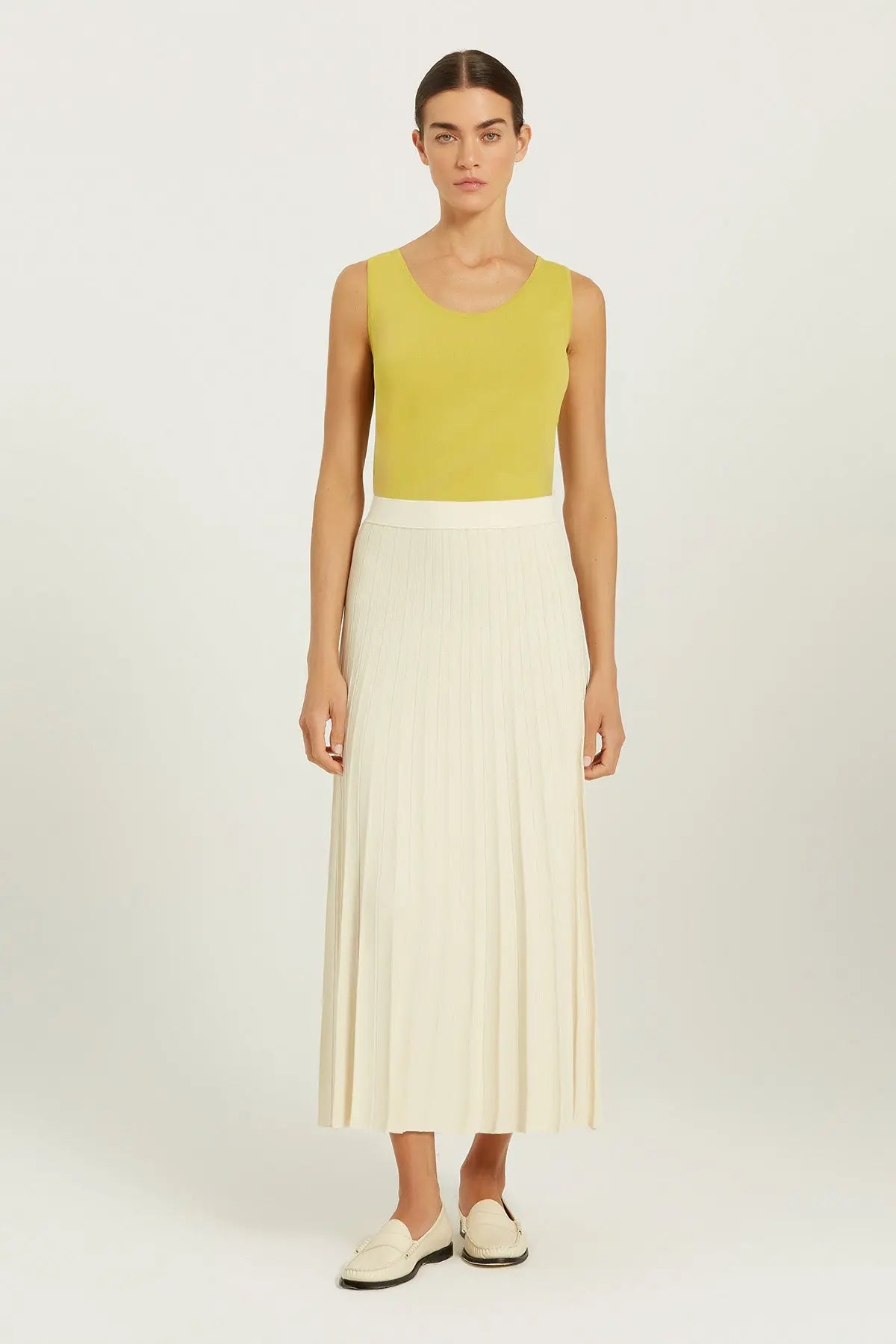 Bej Piliseli Uzun Triko Etek  Mısırlı 1951