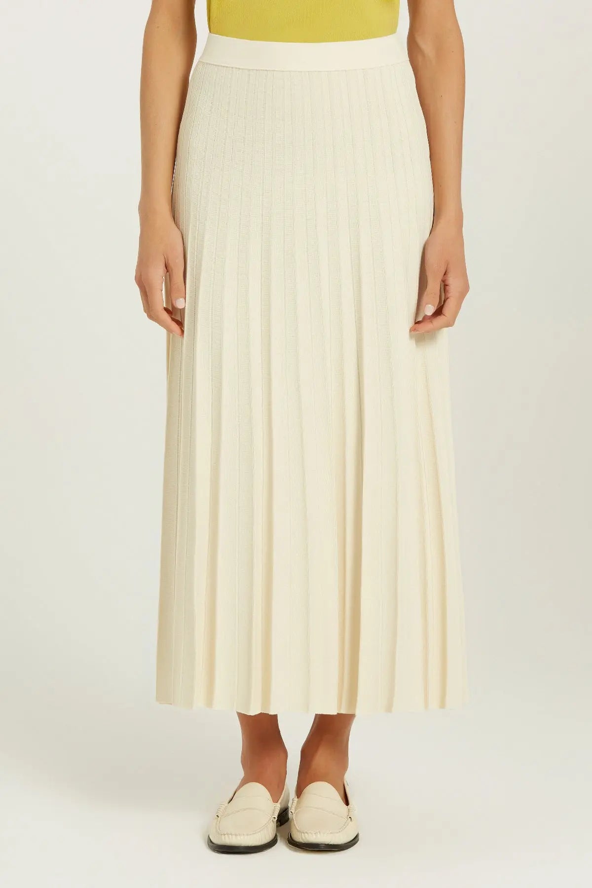 Bej Piliseli Uzun Triko Etek  Mısırlı 1951