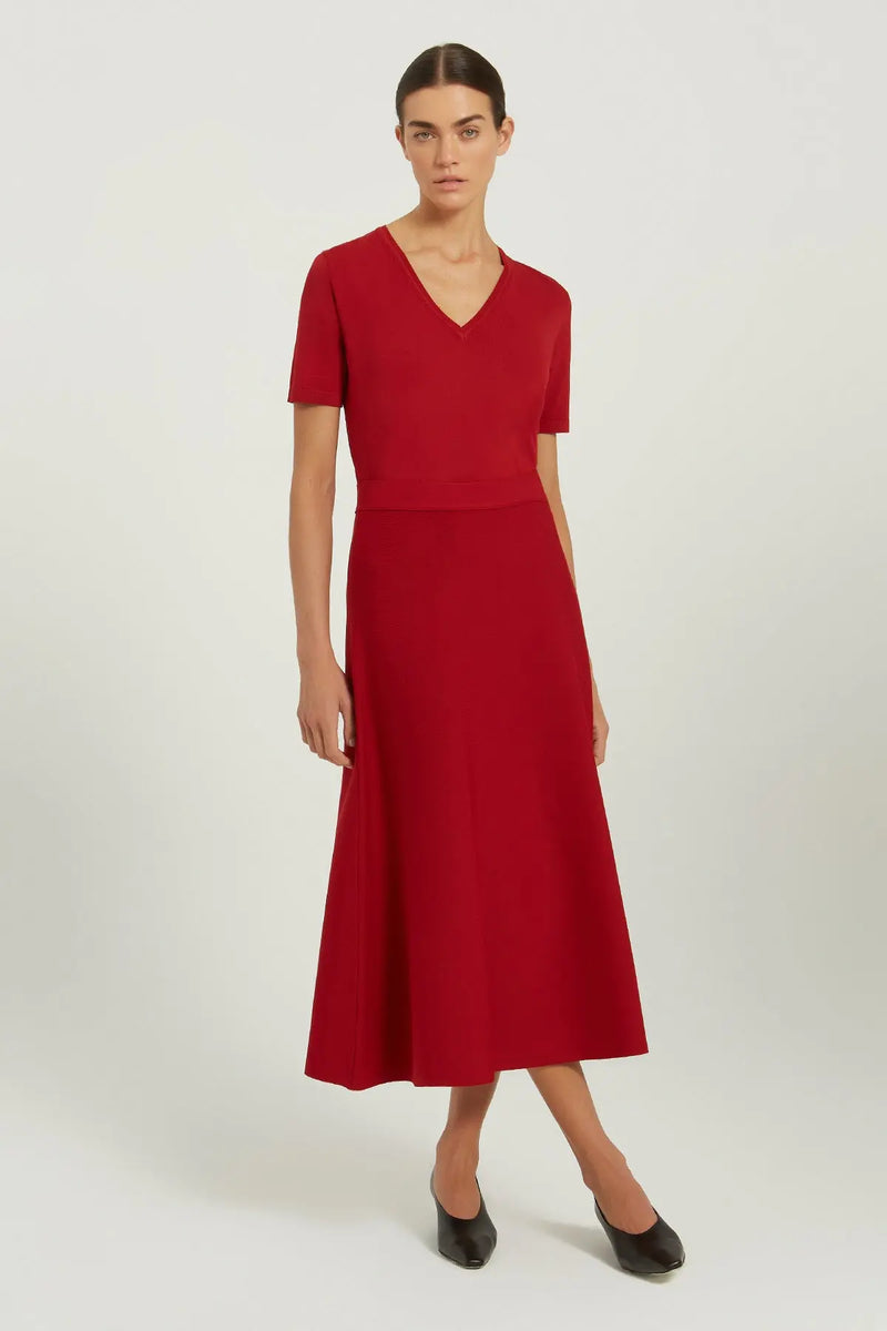 Bordo Evaze Midi Etek  Mısırlı 1951