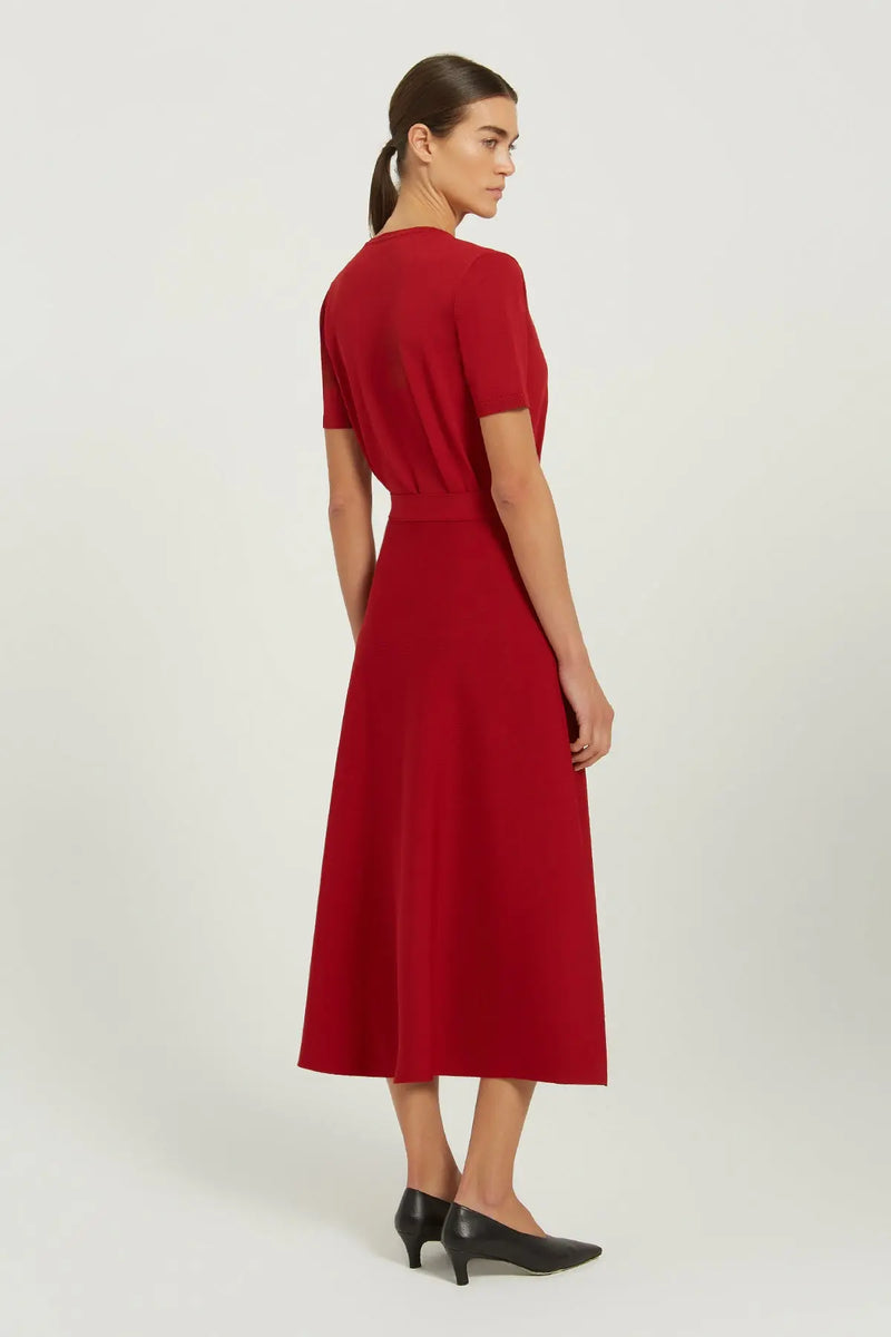 Bordo Evaze Midi Etek  Mısırlı 1951