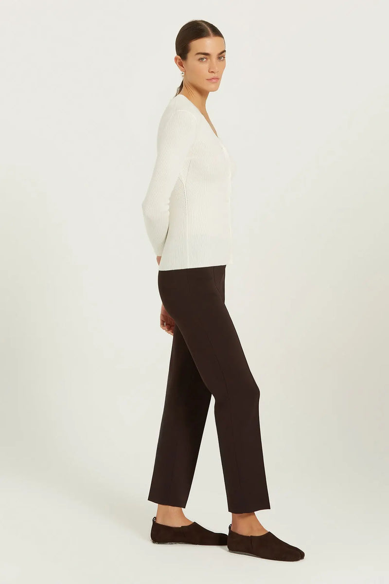 Ekru V Yaka Ribanalı Kadın Hırka  Mısırlı 1951