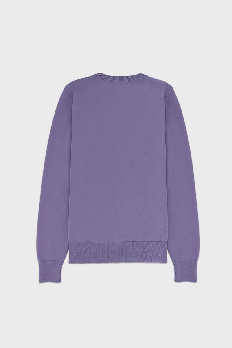 Lila Düğmeli Bisiklet Yaka Kadın Hırka  Mısırlı 1951