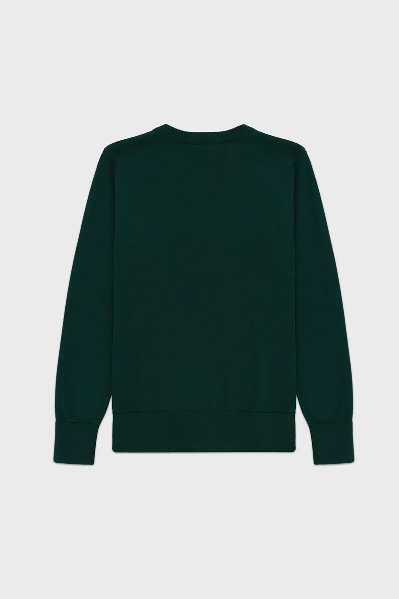 Zümrüt Yeşili Düğmeli Bisiklet Yaka Kadın Hırka  Mısırlı 1951