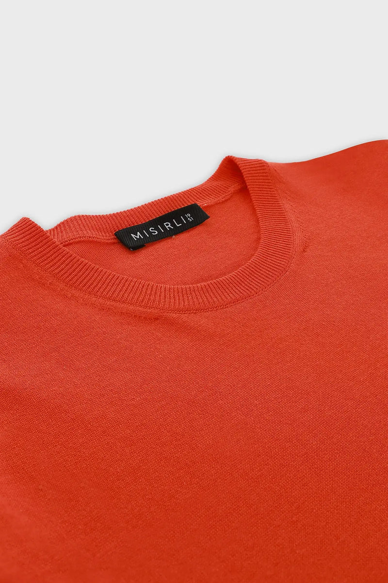 Nar Çiçeği Kısa Kollu Triko Kadın Tişört