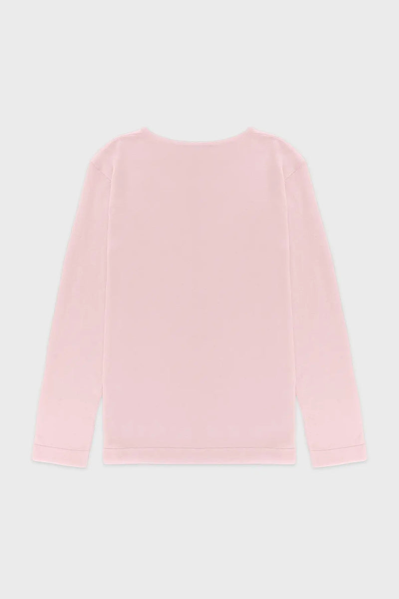 Toz Pembe V Yaka Kadın Kazak  Mısırlı 1951