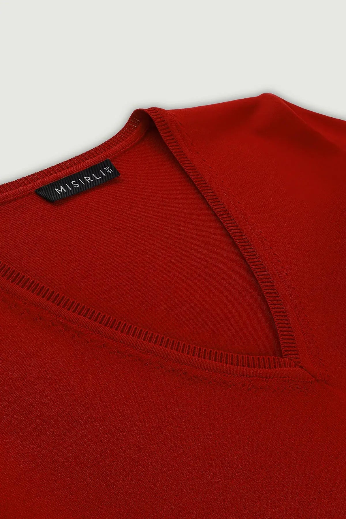 Bordo V Yaka Triko Kadın Tişört  Mısırlı 1951