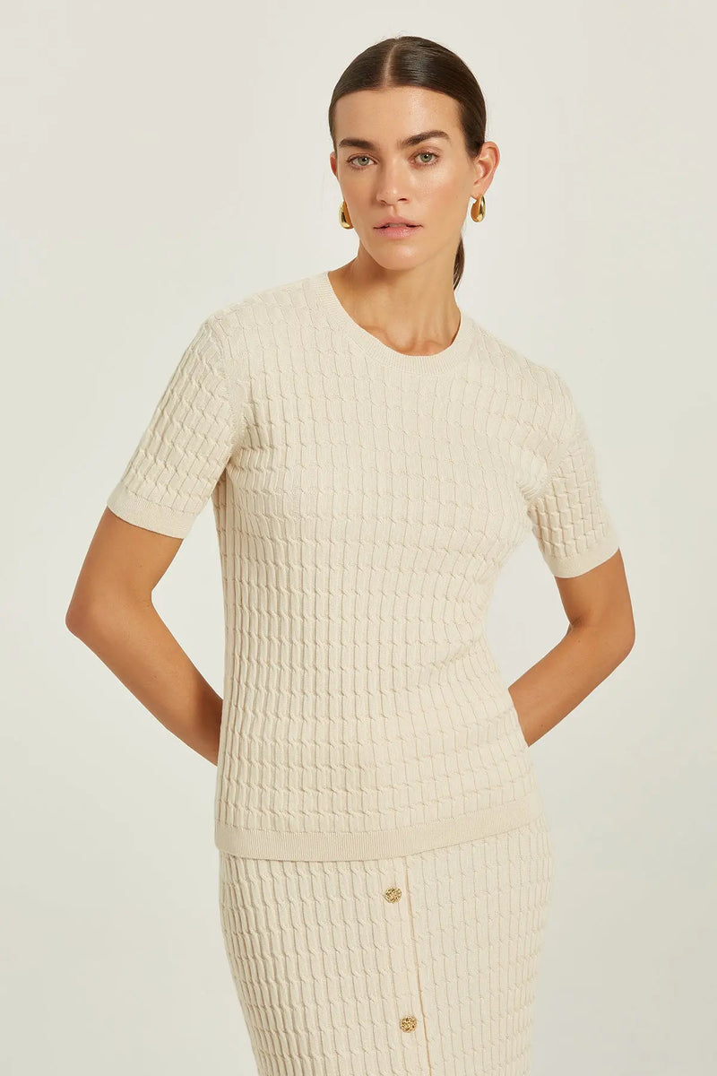 Bej Örgü Dokulu Kadın Kazak  Mısırlı 1951