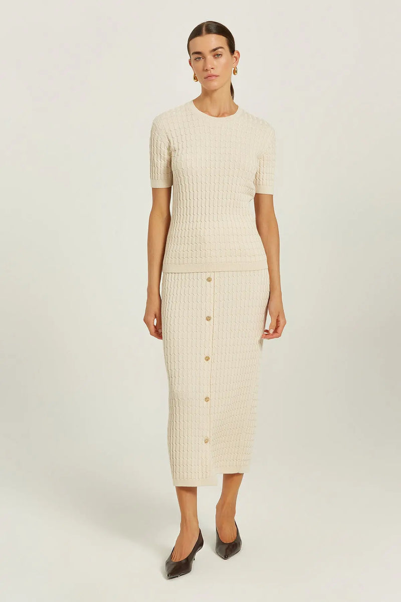 Bej Örgü Dokulu Kadın Kazak  Mısırlı 1951