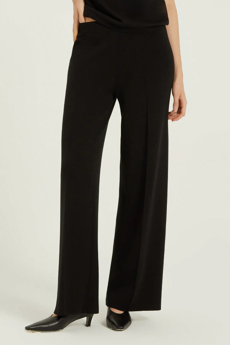 Siyah Nervür Detaylı Kadın Pantolon  Mısırlı 1951