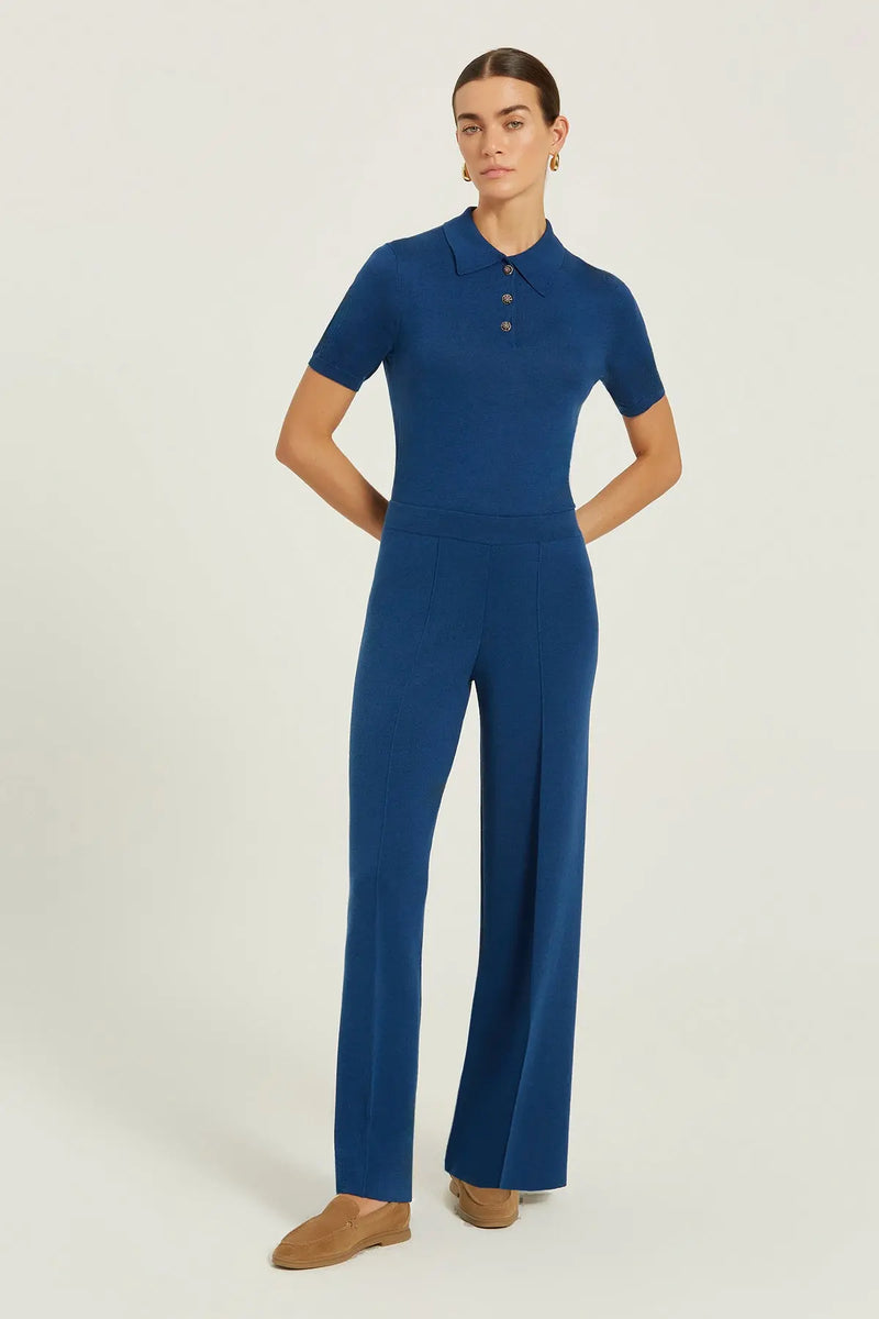 Lacivert Nervür Detaylı Kadın Pantolon  Mısırlı 1951