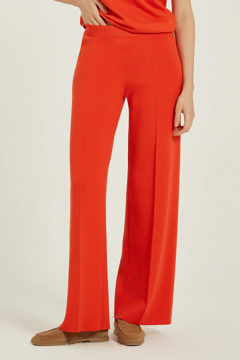 Nar Çiçeği Nervür Detaylı Kadın Pantolon  Mısırlı 1951