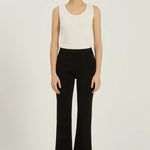 Siyah Nervürlü Flare Kadın Pantolon  Mısırlı 1951