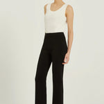 Siyah Nervürlü Flare Kadın Pantolon  Mısırlı 1951